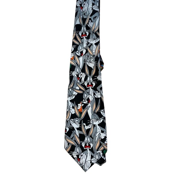 Vintage 1993 Looney Tunes Mania Bugs Bunny Men’s Novelty Neck Tie - Picture 1 of 5